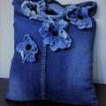 Denim bag "Flowers". New life of old jeans ... - Handbags & wallets - sewing