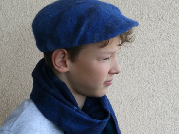Velta vyriška kepurė ir šalikas ,,MĖLYNOS SVAJOS ,, 2