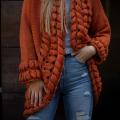 Cardigan "Autumn colors" - Machine knitting - knitwork