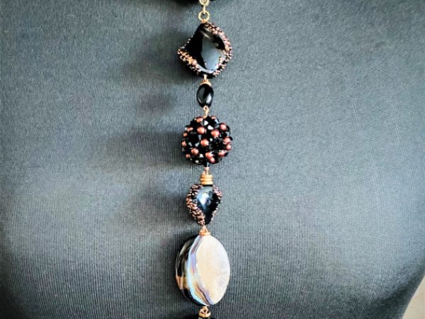 GP-1058 Agato akmens vėrinys - Necklace
