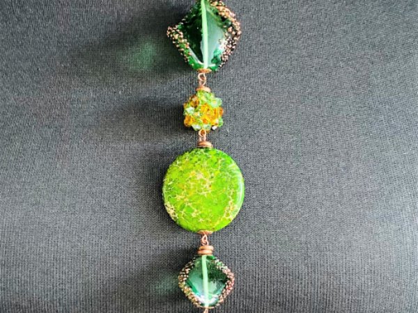 GP-1059 Jaspio akmens vėrinys - Necklace