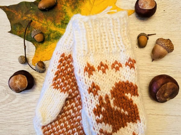 GP-1060 Vaikiškos pirštinės ,,Voverytė" - Gloves & mittens