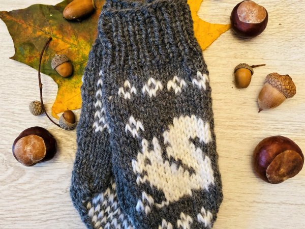 GP-1061 Vaikiškos pirštinės ,,Voverytė 1" - Gloves & mittens