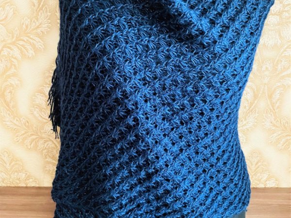 GP-1062 Tamsiai mėlynos spalvos šalikas - Scarves & shawls