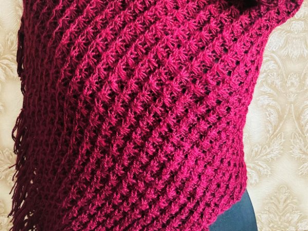 GP-1068 Bordo spalvos šalikas - Scarves & shawls