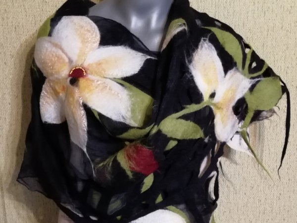 Veltas šalis su šilku"Balti žiedai" 3