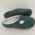 sheep in the meadow - Shoes & slippers - felting