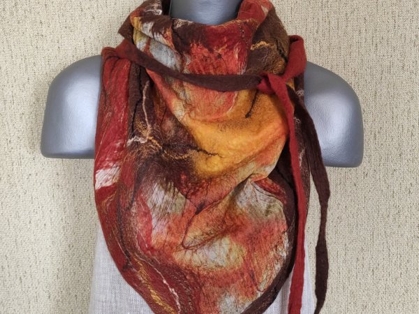 Veltas šalikas rudų atspalvių - Scarves & shawls