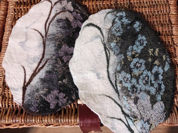 veltinio servetėlės dedoruotos audiniu ovalios - Tablecloths & napkins