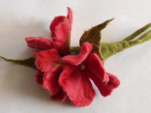 Velta sagė"koralinė puokštelė" - Brooches