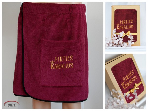 Vyriška frotinė pirties prijuostė - Pirties karalius 3