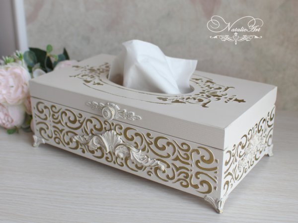 Servetėlių dėžutė balta - For interior