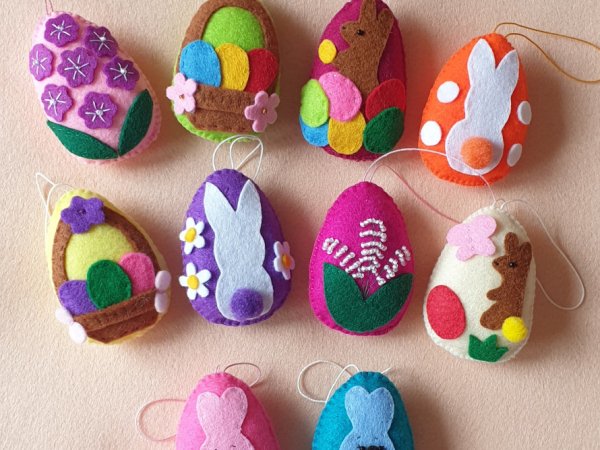 Margučiai iš veltinio - Easter eggs