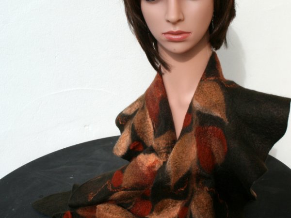 Veltas šalikas ,,GINTARINIS RUDUO ,, - Scarves & shawls