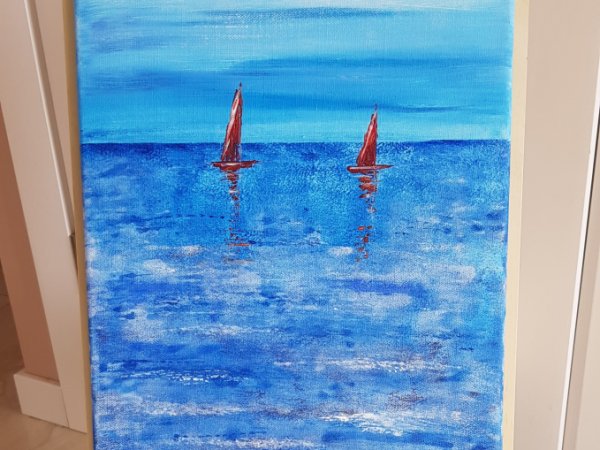 Paveikslas "Jūros mėlis" - Acrylic painting