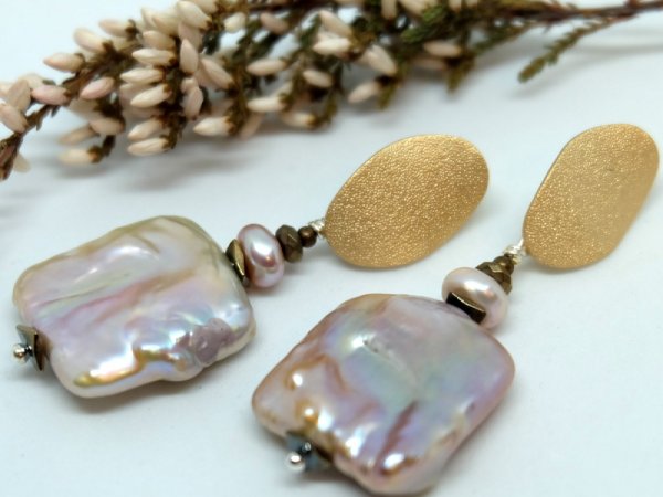 Keshi pearl earrings 3