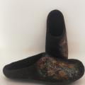 Black womens slippers - Shoes & slippers - felting