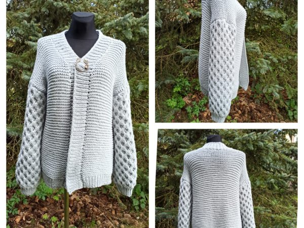 Pilkas kardiganas - Sweaters & jackets