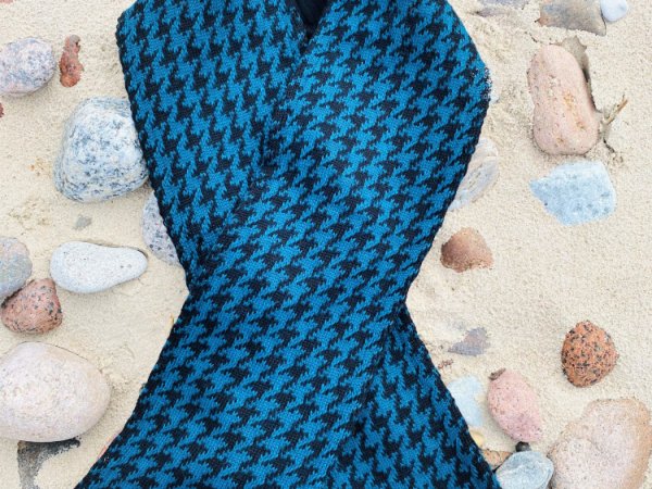 GP-1267 Megztas vyriškas smaragdo spalvos šalikas - Scarves & shawls