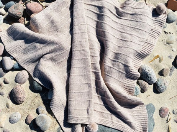 GP-1260 Merino vilnos pledukas smėlio spalvos 2