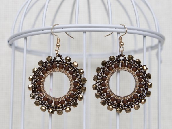 Disc earrings   - Biser