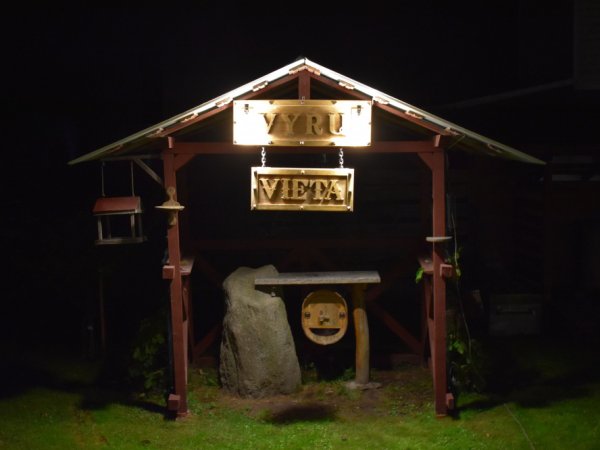 Signboard "Man's place" (Vyrų vieta) - Outdoor decorations