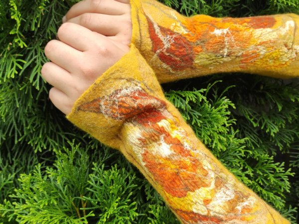veltinio riešinės "auksinio rudens apsupty" - Wristlets