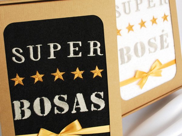 Dovana BOSUI ar BOSEI - siuvinėti rankšluosčiai - penkios žvaigždutės - Needlework