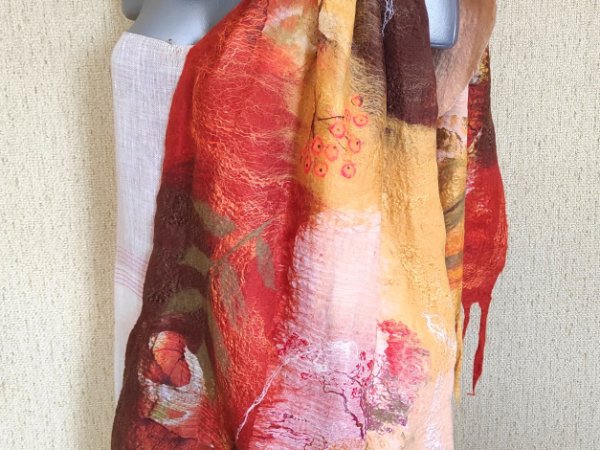 veltas šalikas "Auksinio rudens simfonija" - Scarves & shawls