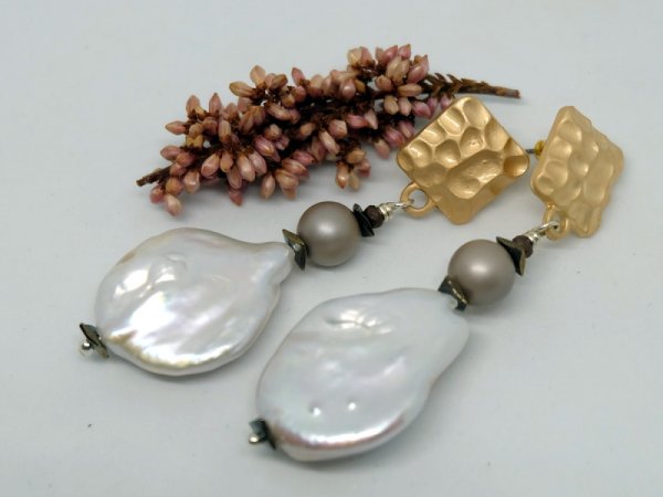 Gorgeous earrings with freshwater pearls - Earrings