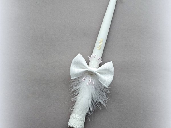 Krikšto žvakė, lankleis plaukams,rožančius - Accessory