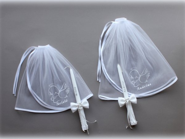 kriksto skraistes ,krikštynų žvakės, rožavnčius - Accessory