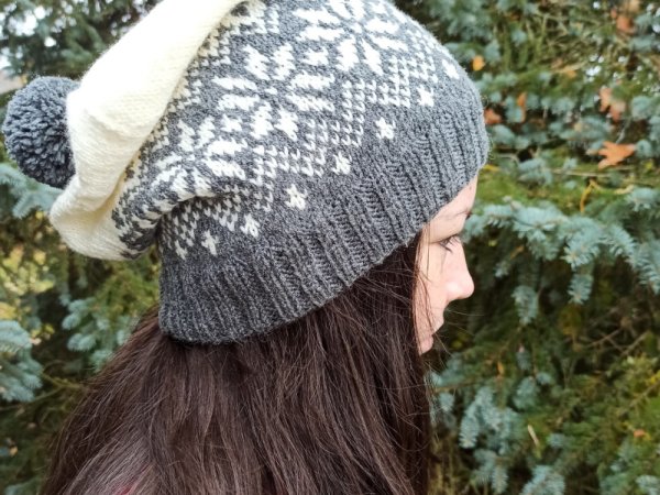 Raštuota kepurė pilka - Hats
