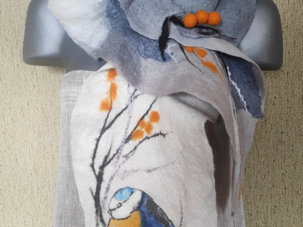 Veltas šalikas su sage ir zylute - Scarves & shawls