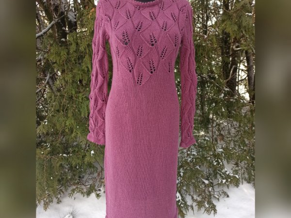 Alyvinė lapelių suknelė - Dresses
