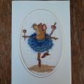 Postcard "Mouse Dancer" - Needlework - sewing