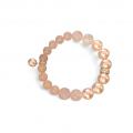 Pink Quartz and Swarovski pearl bracelet - Bracelets - beadwork