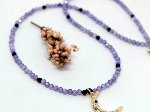 Minimalist zircon necklace with pendant - Necklace