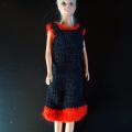 Black dress for Barbie - Dolls & toys - needlework