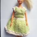 Light green dress for Barbie - Dolls & toys - needlework