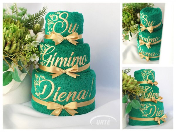 Žalias tortas iš rankšluosčių - Su Gimimo Diena! 2