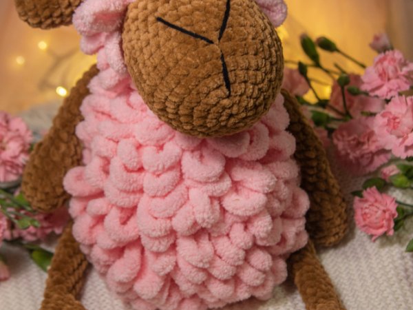 Rožinė pliušinė avytė - Dolls & toys