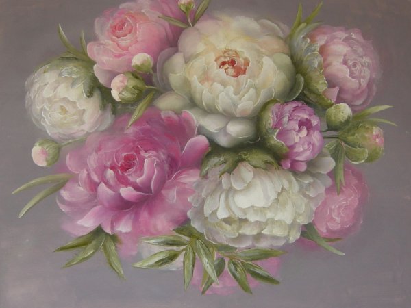 peonies 70x60 - Oil painting