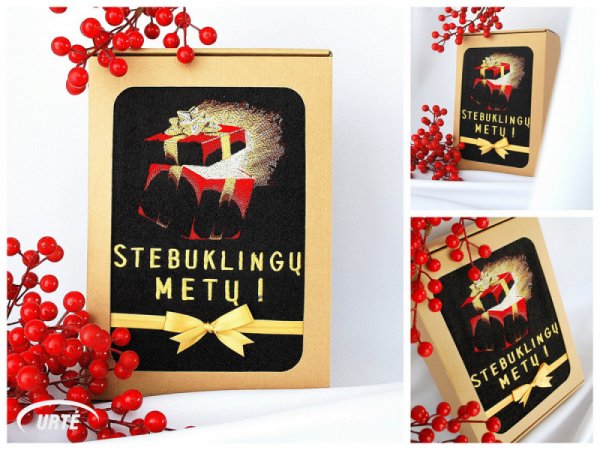 Stebuklinga dovana - Kalėdinių dovanų idėja - siuvinėtas rankšluostis 2