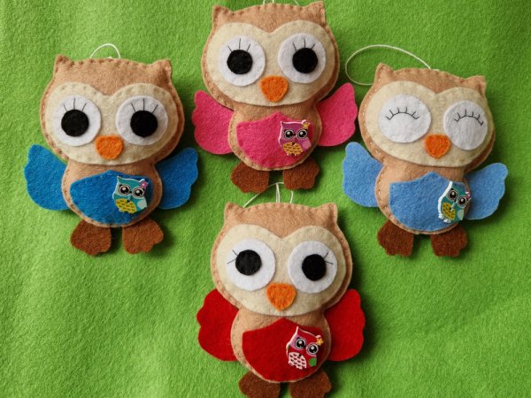 Žaisliukai iš veltinio eglutei - Dolls & toys