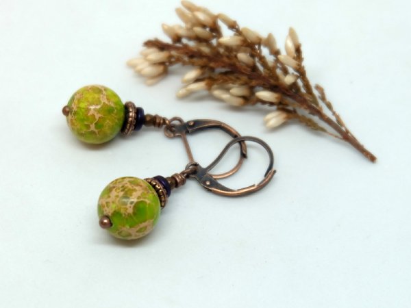 Set - Imperial jasper necklace and earrings.... 3
