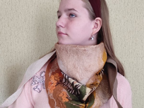 Akcija.Veltas šalikas rusvas - Scarves & shawls