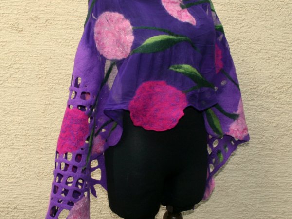 Veltas  šalikas ,, VIOLETINĖ  SVAJONĖ,, 2