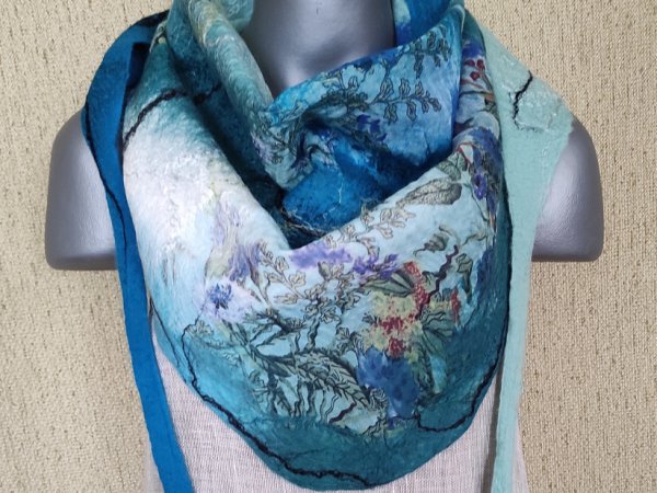 Veltinio šalikas "vandenyno pasauly" - Scarves & shawls