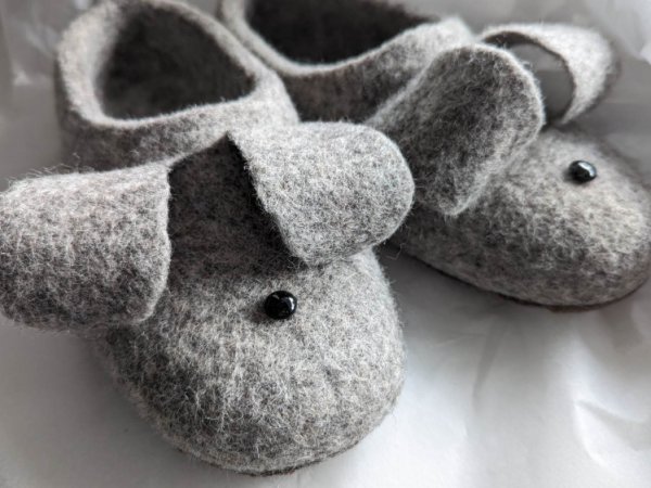 pilkos šlepetės  Zuikis - Shoes & slippers